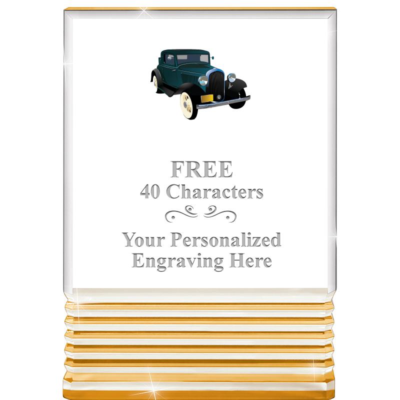 3.5"x5"GOLD ROCKWELL ACRYLIC