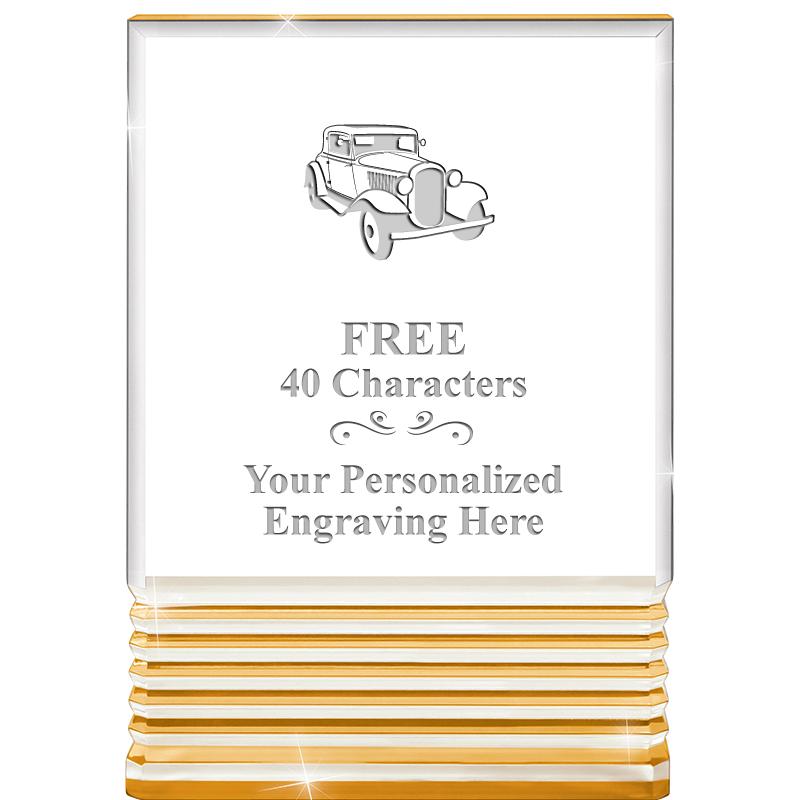 3.5"x5"GOLD ROCKWELL ACRYLIC