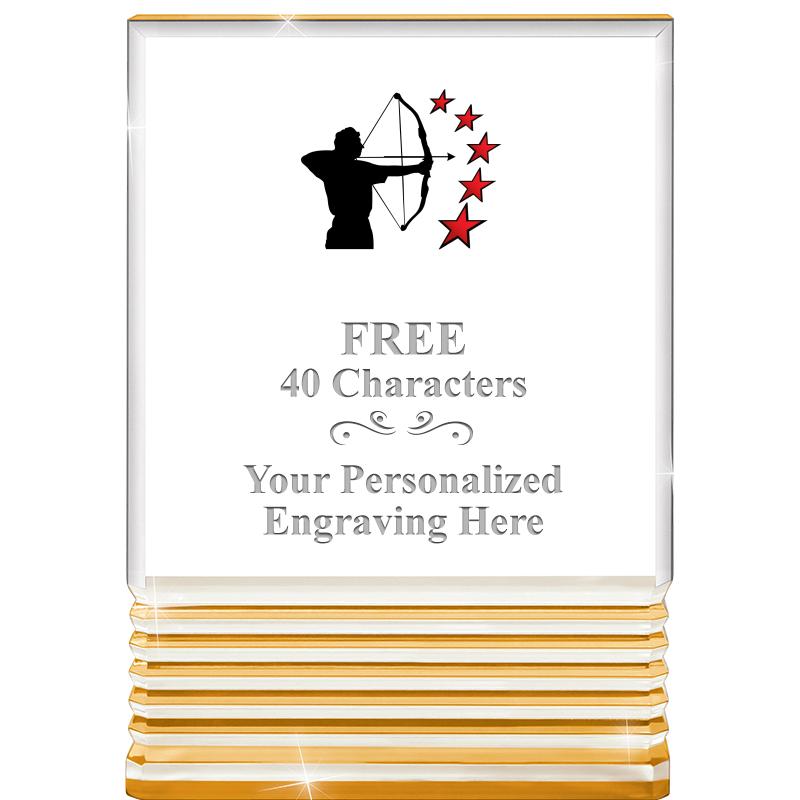 3.5"x5"GOLD ROCKWELL ACRYLIC