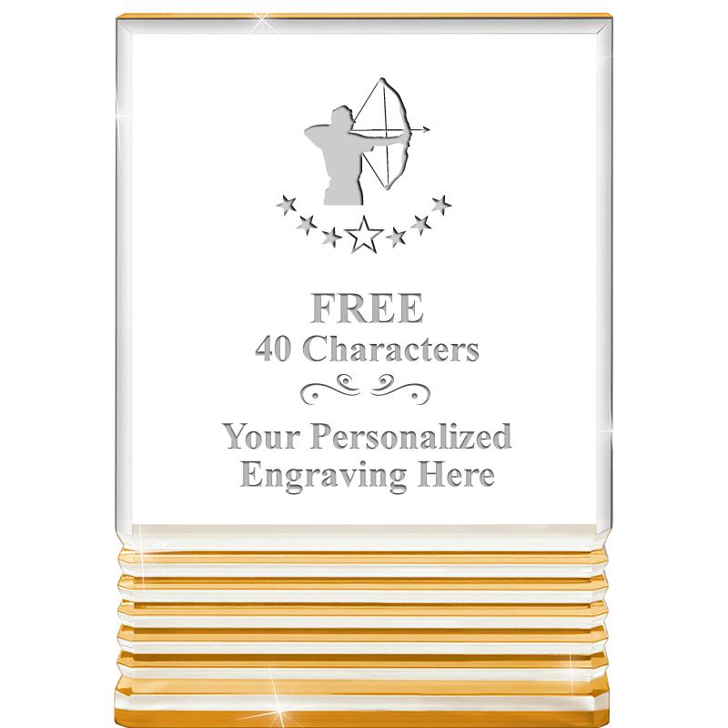 3.5"x5"GOLD ROCKWELL ACRYLIC