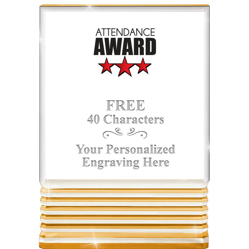 3.5"x5"GOLD ROCKWELL ACRYLIC