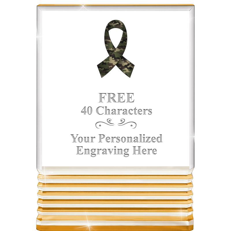 3.5"x5"GOLD ROCKWELL ACRYLIC