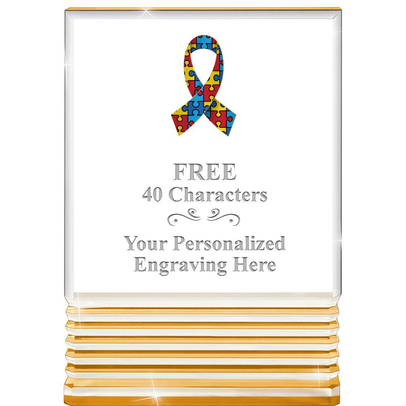 3.5"x5"GOLD ROCKWELL ACRYLIC