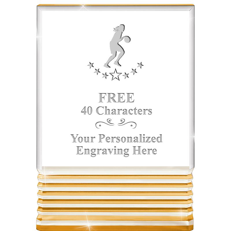 3.5"x5"GOLD ROCKWELL ACRYLIC