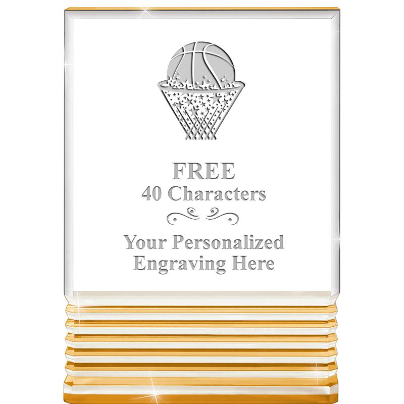 3.5"x5"GOLD ROCKWELL ACRYLIC