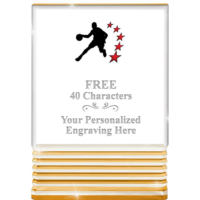 3.5"x5"GOLD ROCKWELL ACRYLIC