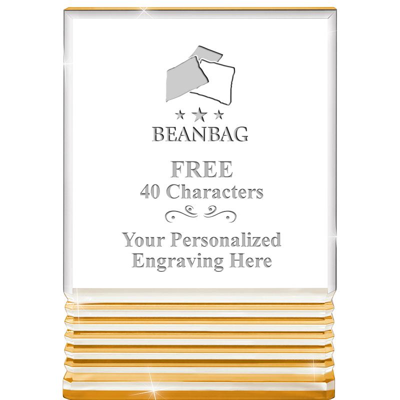 3.5"x5"GOLD ROCKWELL ACRYLIC