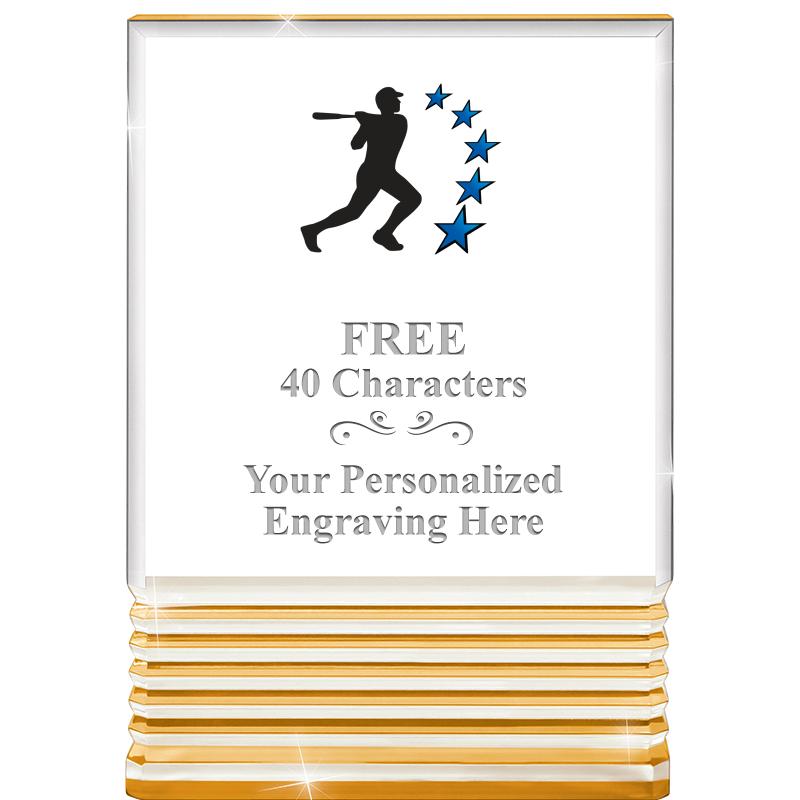 3.5"x5"GOLD ROCKWELL ACRYLIC