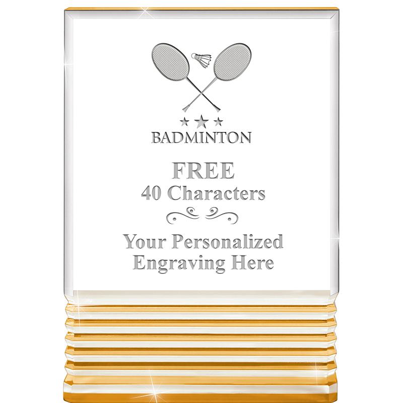 3.5"x5"GOLD ROCKWELL ACRYLIC