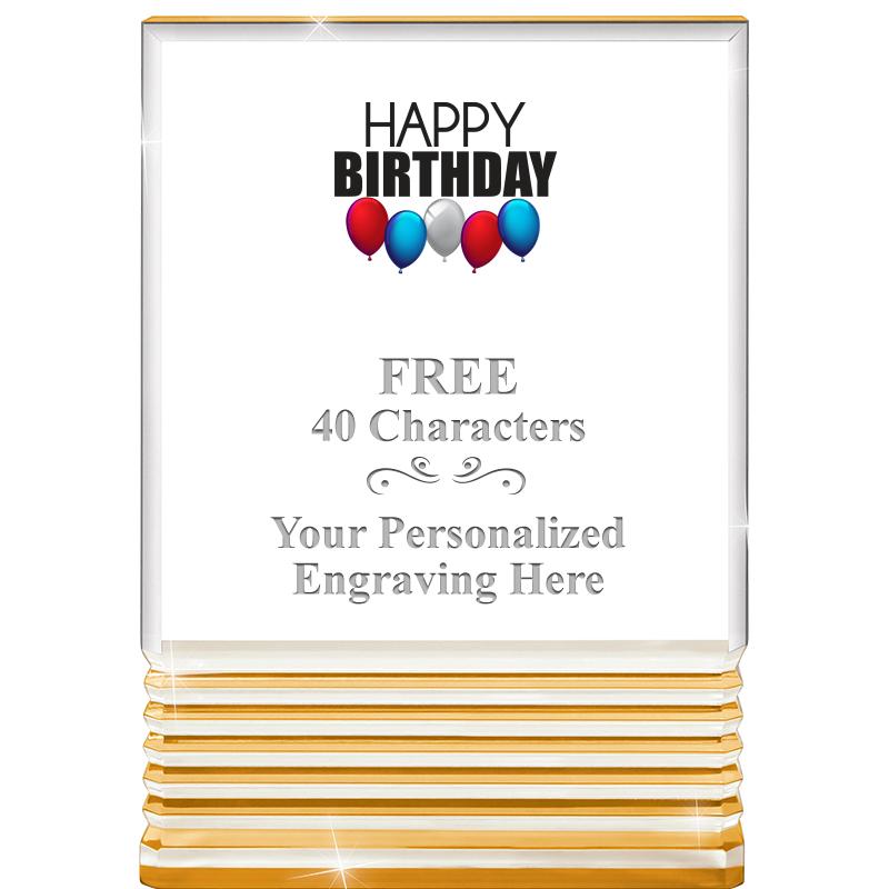 3.5"x5"GOLD ROCKWELL ACRYLIC