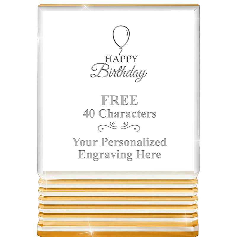 3.5"x5"GOLD ROCKWELL ACRYLIC