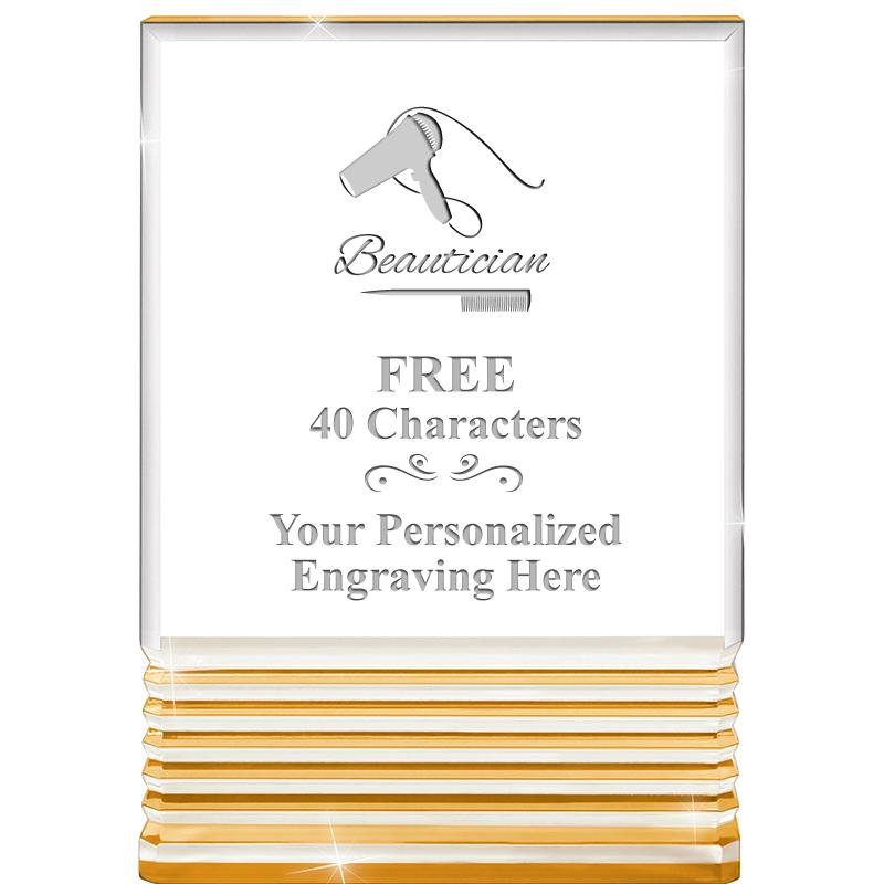 3.5"x5"GOLD ROCKWELL ACRYLIC