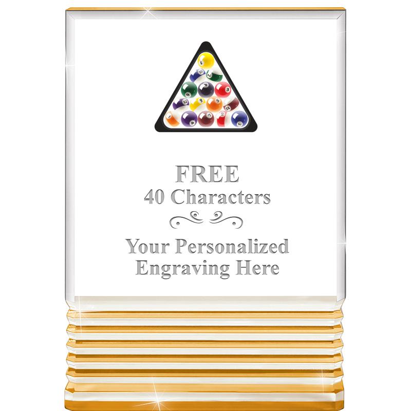 3.5"x5"GOLD ROCKWELL ACRYLIC