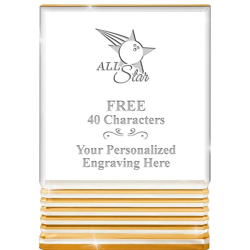 3.5"x5"GOLD ROCKWELL ACRYLIC