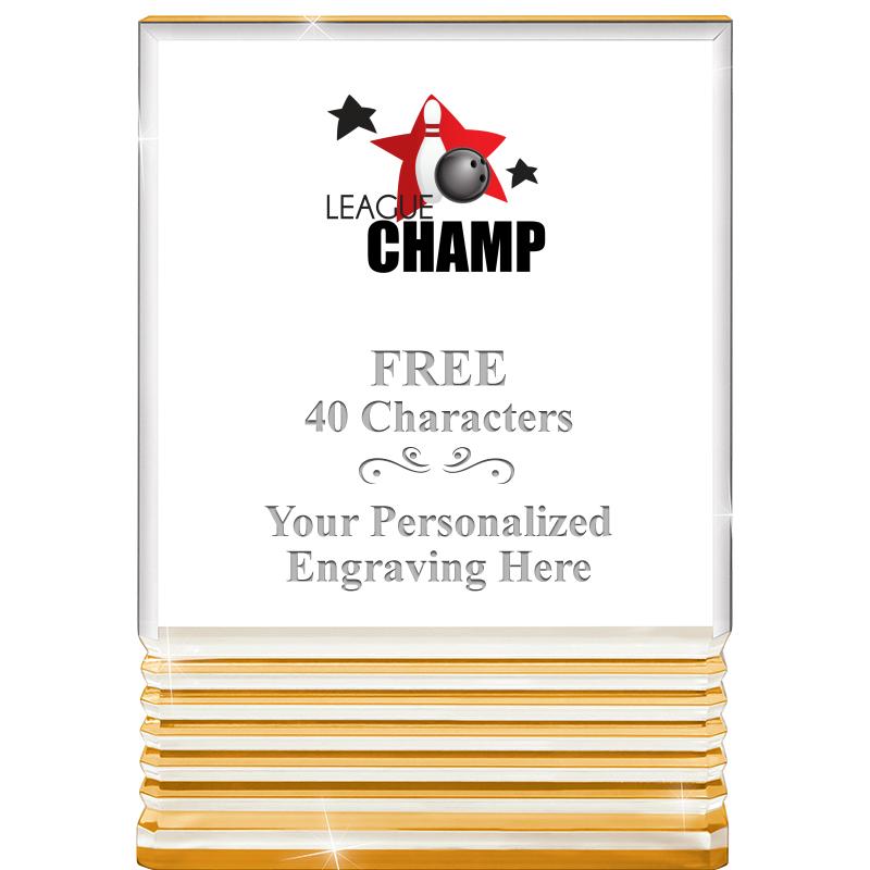 3.5"x5"GOLD ROCKWELL ACRYLIC