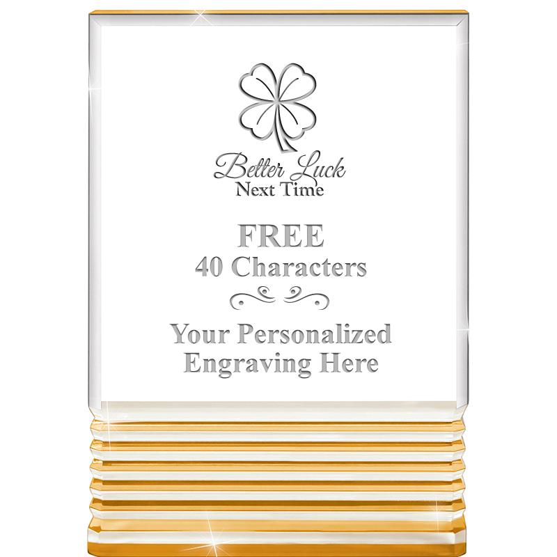 3.5"x5"GOLD ROCKWELL ACRYLIC