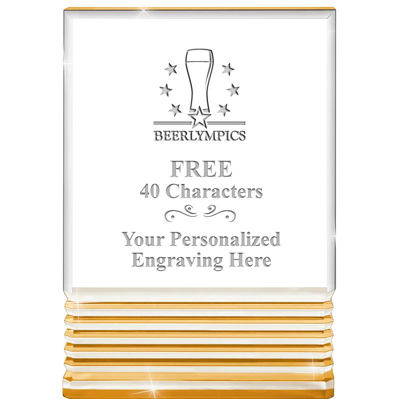 3.5"x5"GOLD ROCKWELL ACRYLIC