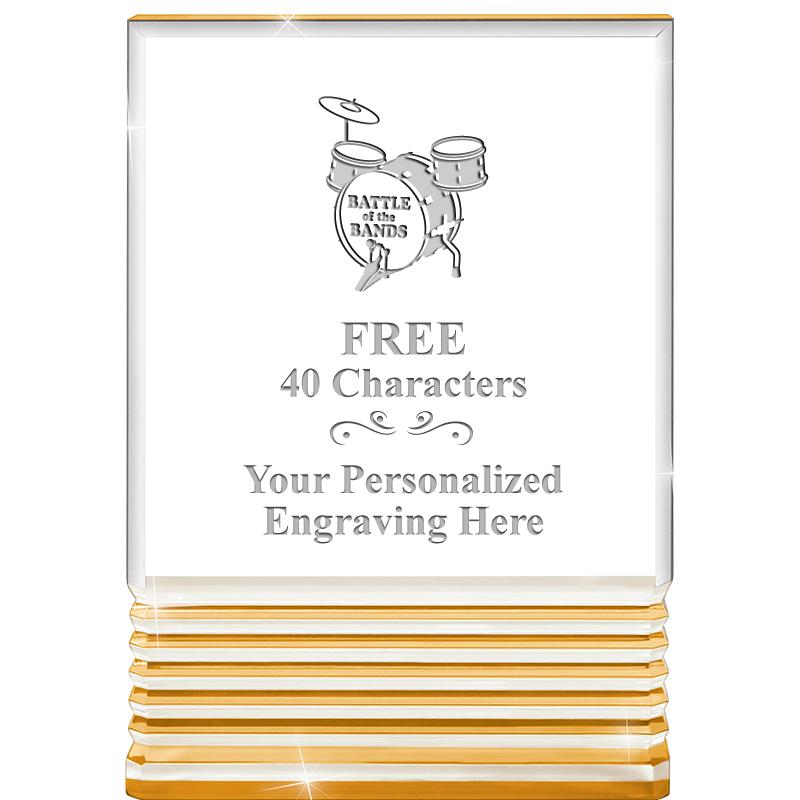 3.5"x5"GOLD ROCKWELL ACRYLIC