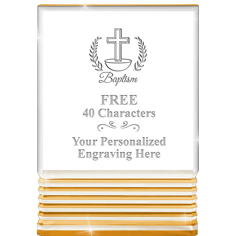 3.5"x5"GOLD ROCKWELL ACRYLIC