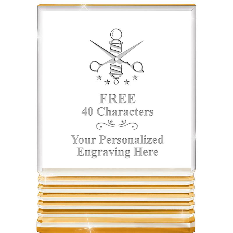 3.5"x5"GOLD ROCKWELL ACRYLIC