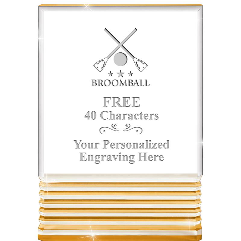 3.5"x5"GOLD ROCKWELL ACRYLIC