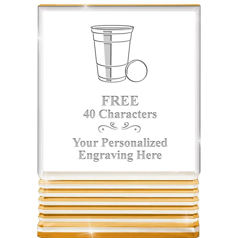 3.5"x5"GOLD ROCKWELL ACRYLIC