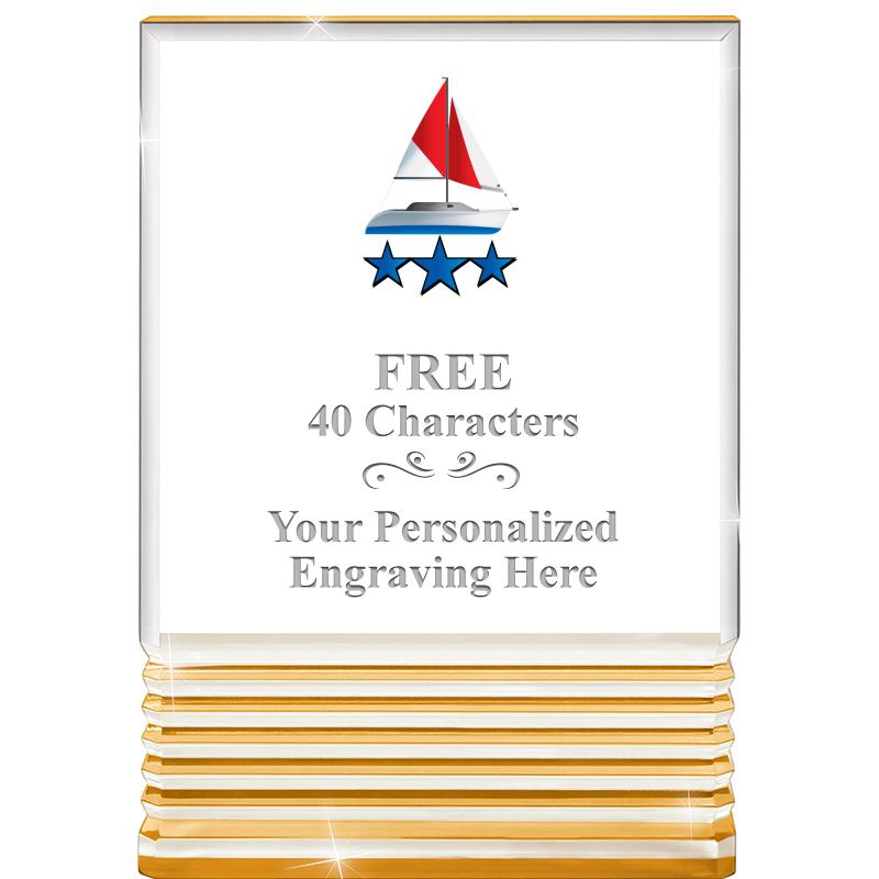 3.5"x5"GOLD ROCKWELL ACRYLIC