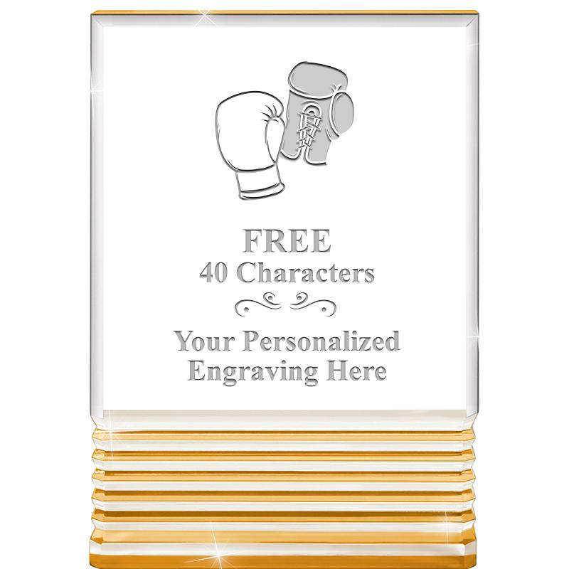 3.5"x5"GOLD ROCKWELL ACRYLIC