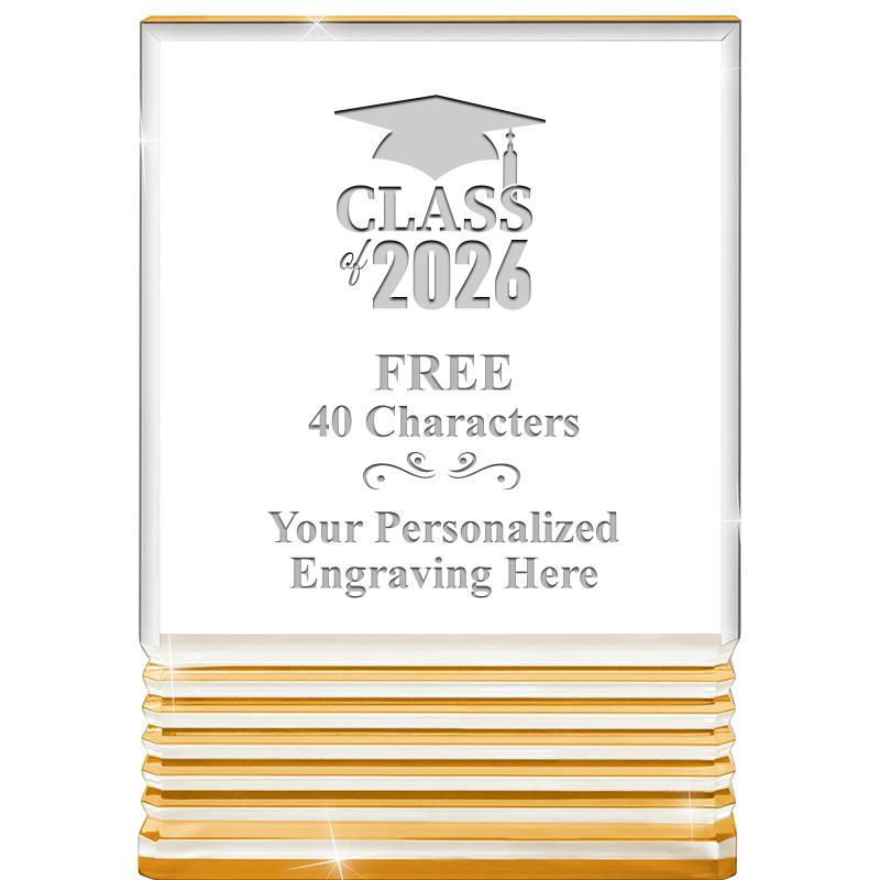 3.5"x5"GOLD ROCKWELL ACRYLIC