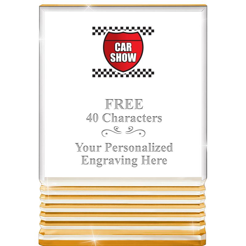 3.5"x5"GOLD ROCKWELL ACRYLIC