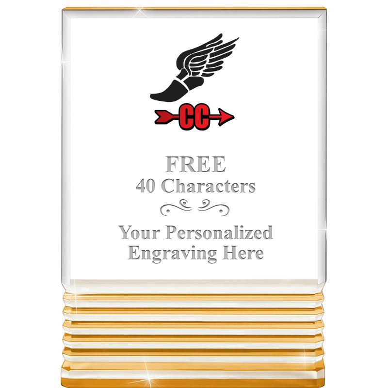 3.5"x5"GOLD ROCKWELL ACRYLIC