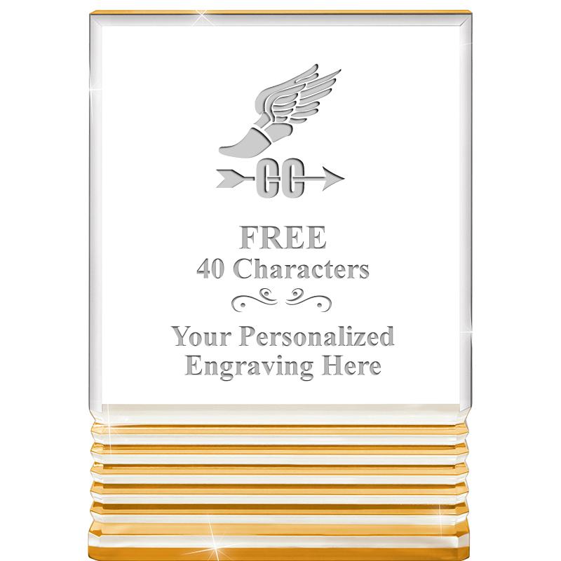 3.5"x5"GOLD ROCKWELL ACRYLIC