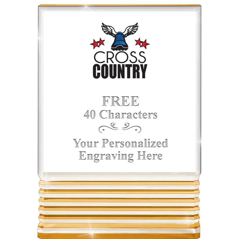 3.5"x5"GOLD ROCKWELL ACRYLIC