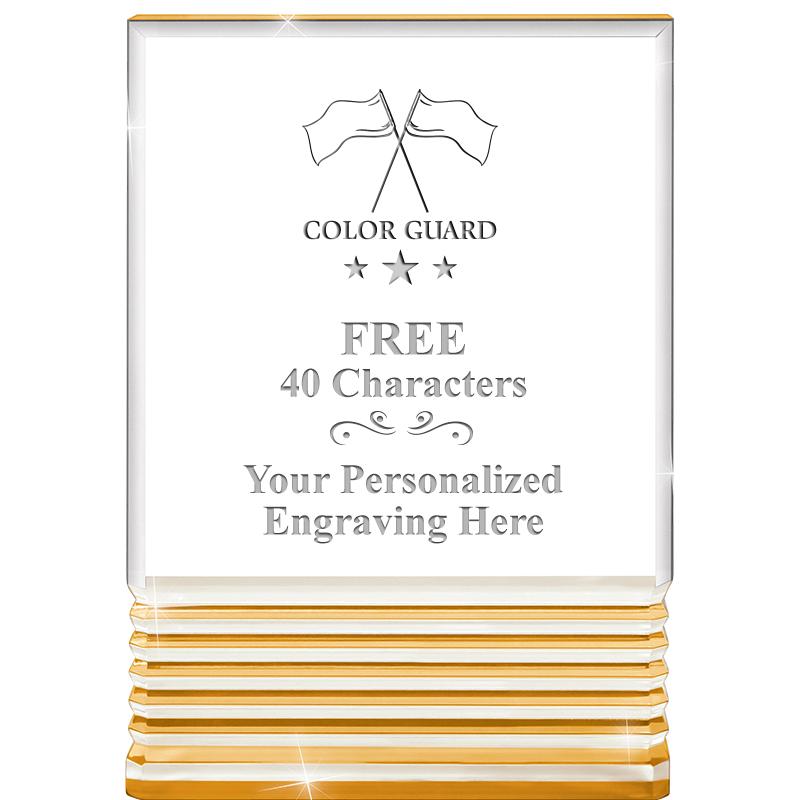 3.5"x5"GOLD ROCKWELL ACRYLIC