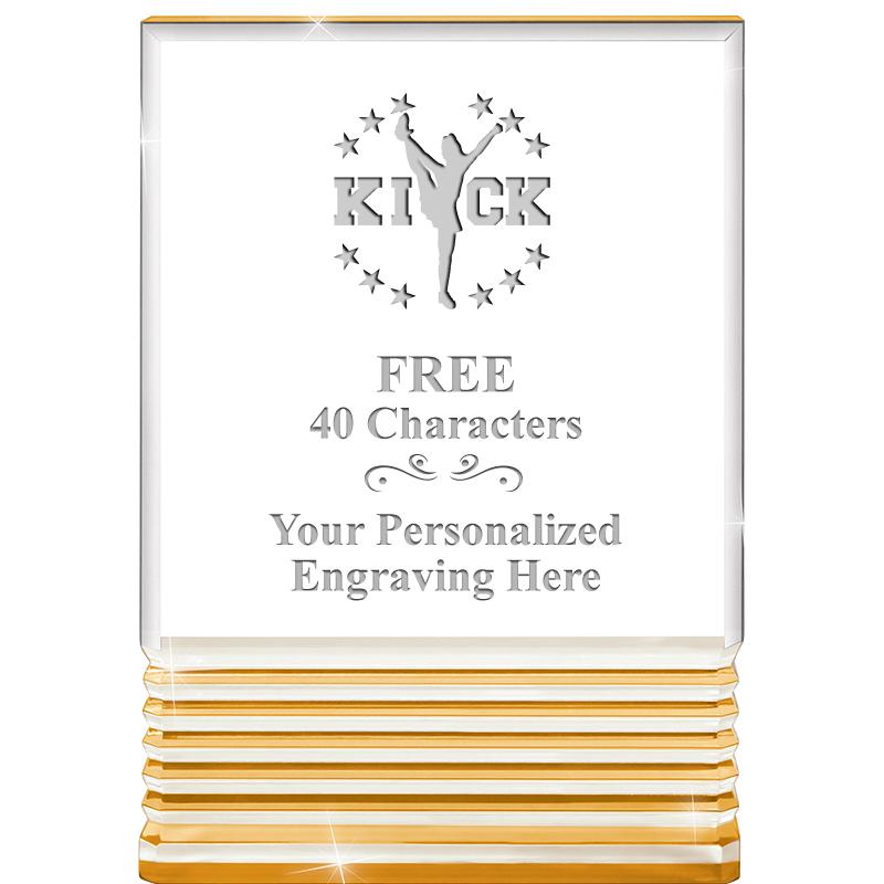 3.5"x5"GOLD ROCKWELL ACRYLIC