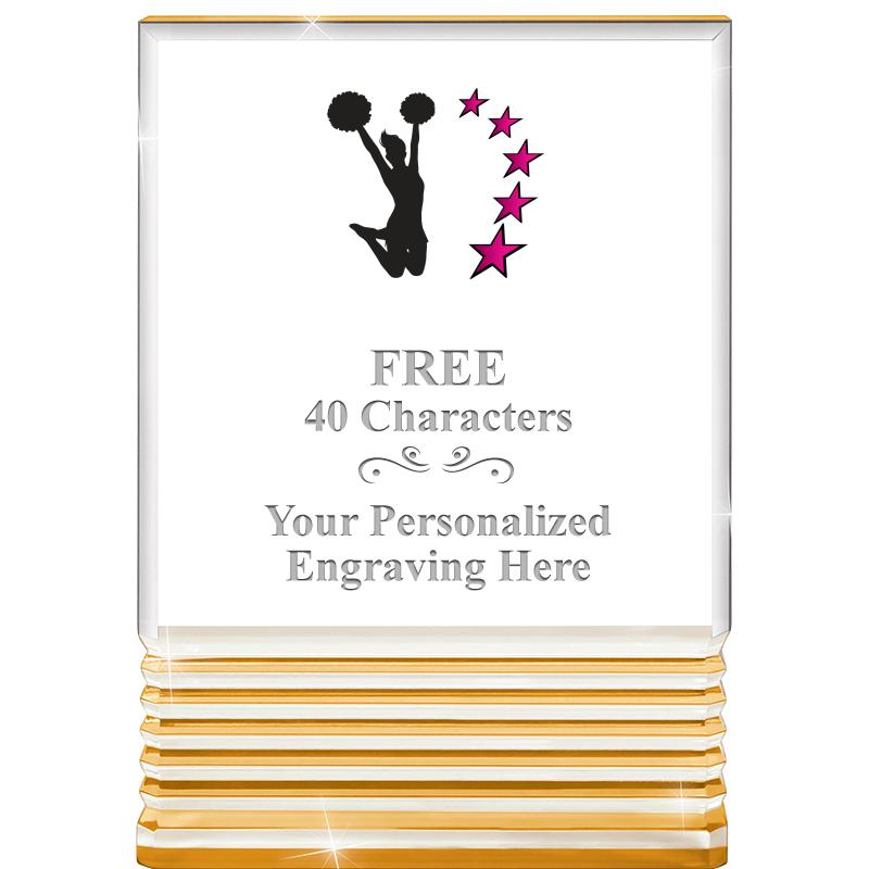 3.5"x5"GOLD ROCKWELL ACRYLIC