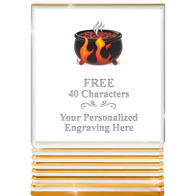 3.5"x5"GOLD ROCKWELL ACRYLIC