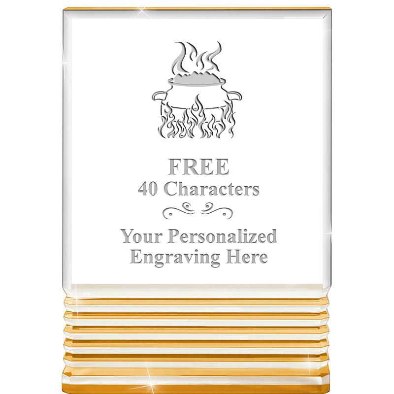 3.5"x5"GOLD ROCKWELL ACRYLIC