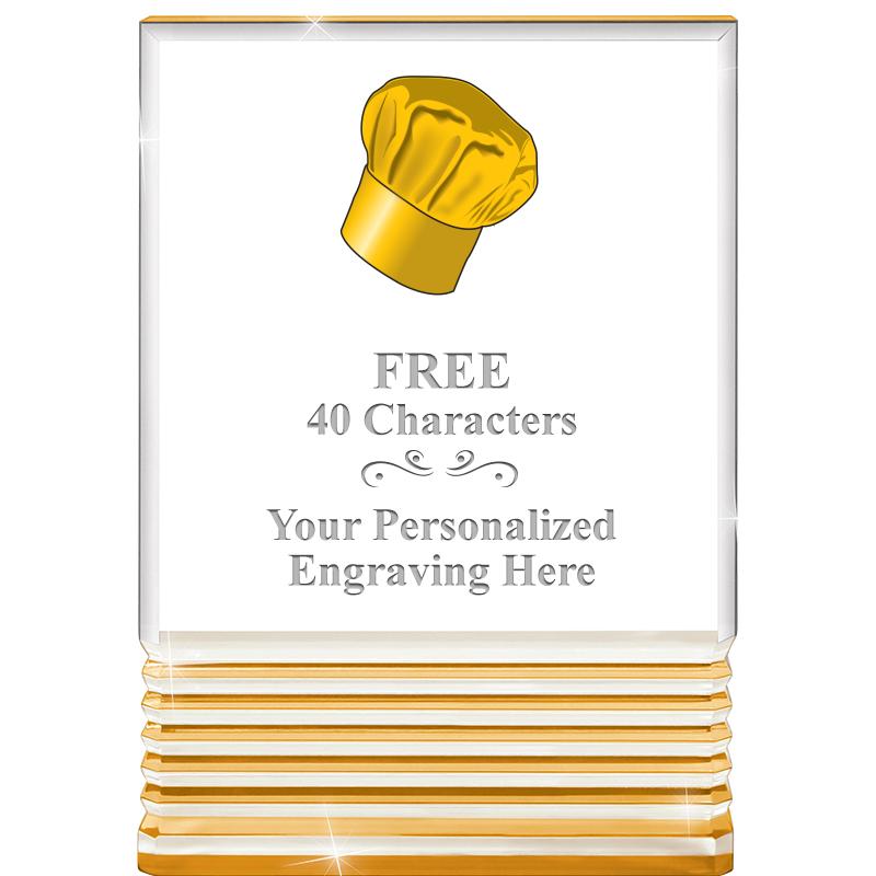 3.5"x5"GOLD ROCKWELL ACRYLIC