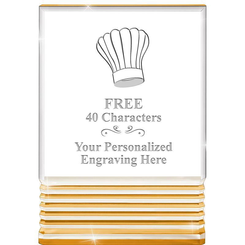 3.5"x5"GOLD ROCKWELL ACRYLIC