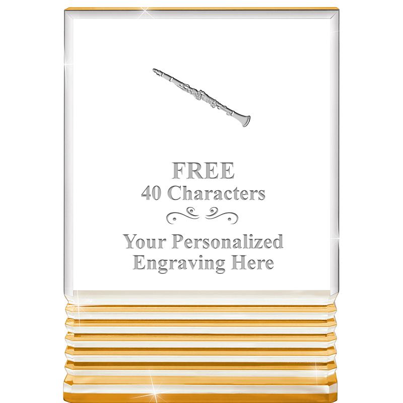 3.5"x5"GOLD ROCKWELL ACRYLIC