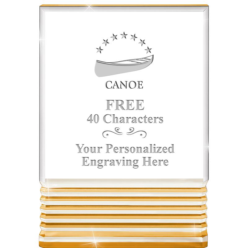 3.5"x5"GOLD ROCKWELL ACRYLIC