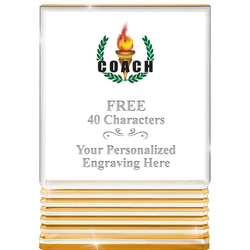 3.5"x5"GOLD ROCKWELL ACRYLIC