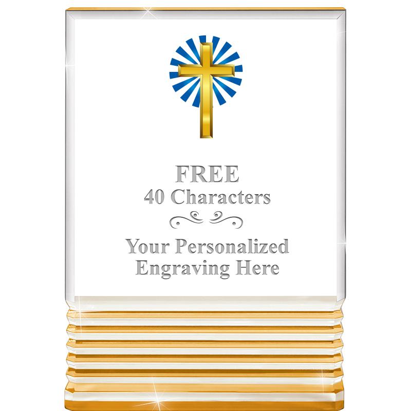 3.5"x5"GOLD ROCKWELL ACRYLIC