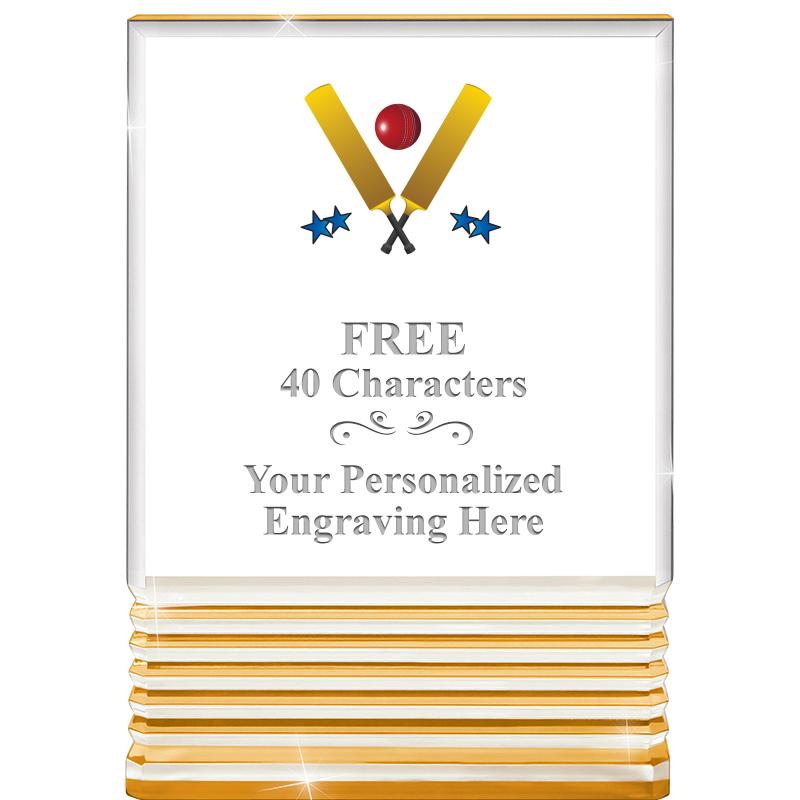 3.5"x5"GOLD ROCKWELL ACRYLIC