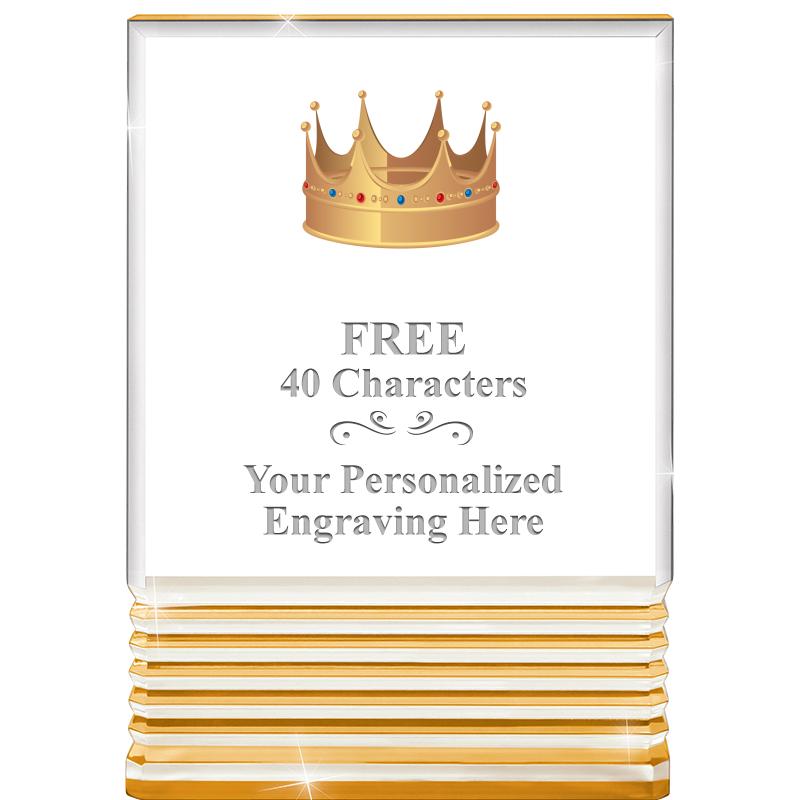 3.5"x5"GOLD ROCKWELL ACRYLIC