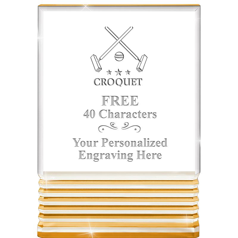 3.5"x5"GOLD ROCKWELL ACRYLIC