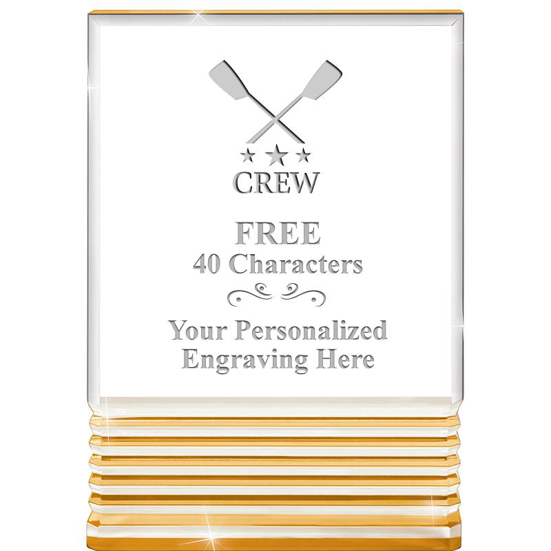 3.5"x5"GOLD ROCKWELL ACRYLIC