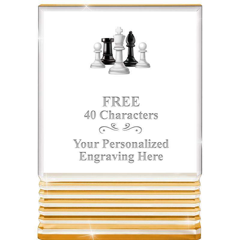 3.5"x5"GOLD ROCKWELL ACRYLIC