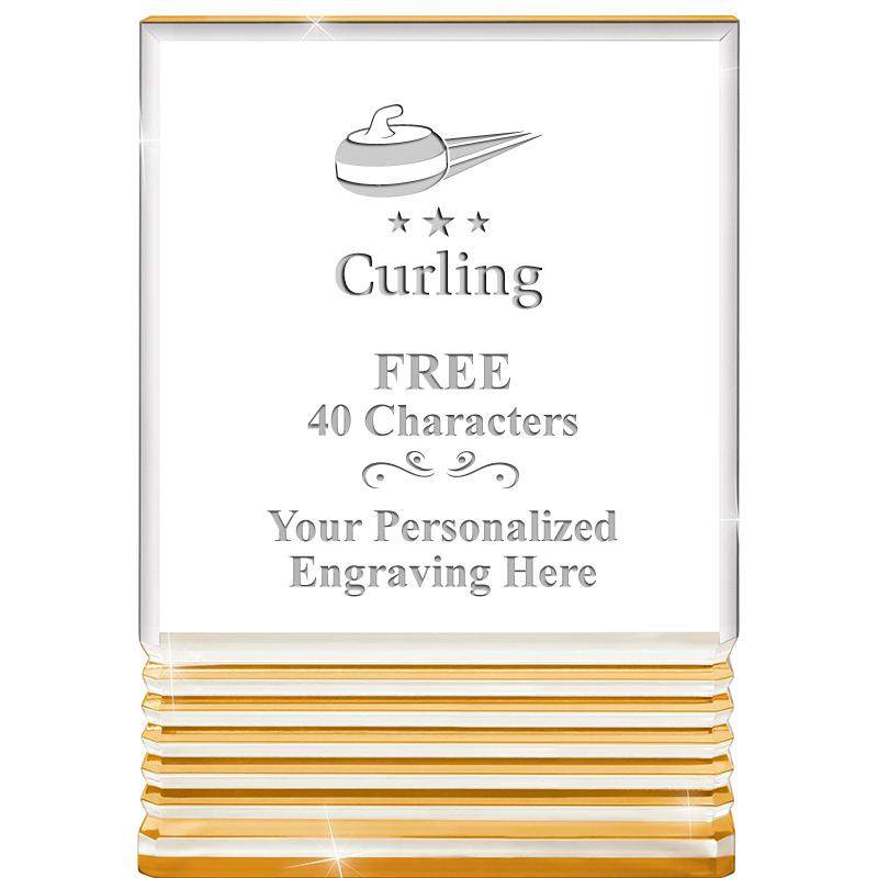 3.5"x5"GOLD ROCKWELL ACRYLIC